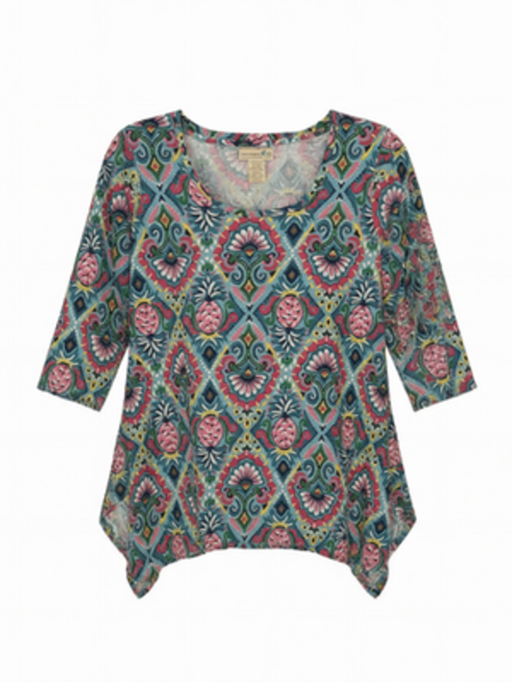 Caribbean Joe Tunic Top M Multicolor